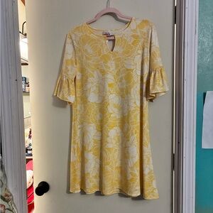 EUC Ruby Rd Favorites Ruffle Sleeve Mini Dress A-Line PS